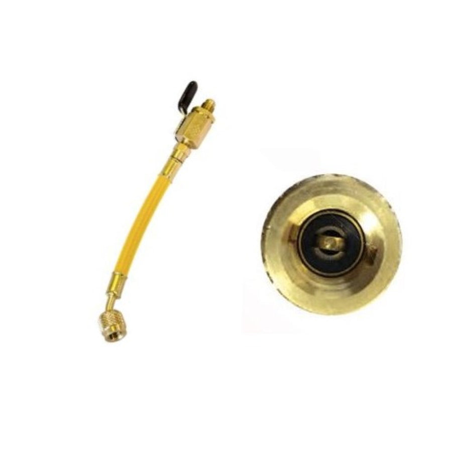 JB KOBRA 1/4" X 6" Yellow High Pressure Hose with Ball Valve Whip End Only