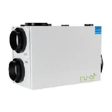 Nu-Air Horizontal Heat Recovery Ventilator | 6" Side Collar | 143 CFM | 120/1
