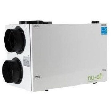 Nu-Air Horizontal Heat Recovery Ventilator | 7" Side Collar | 227 CFM | 120/1
