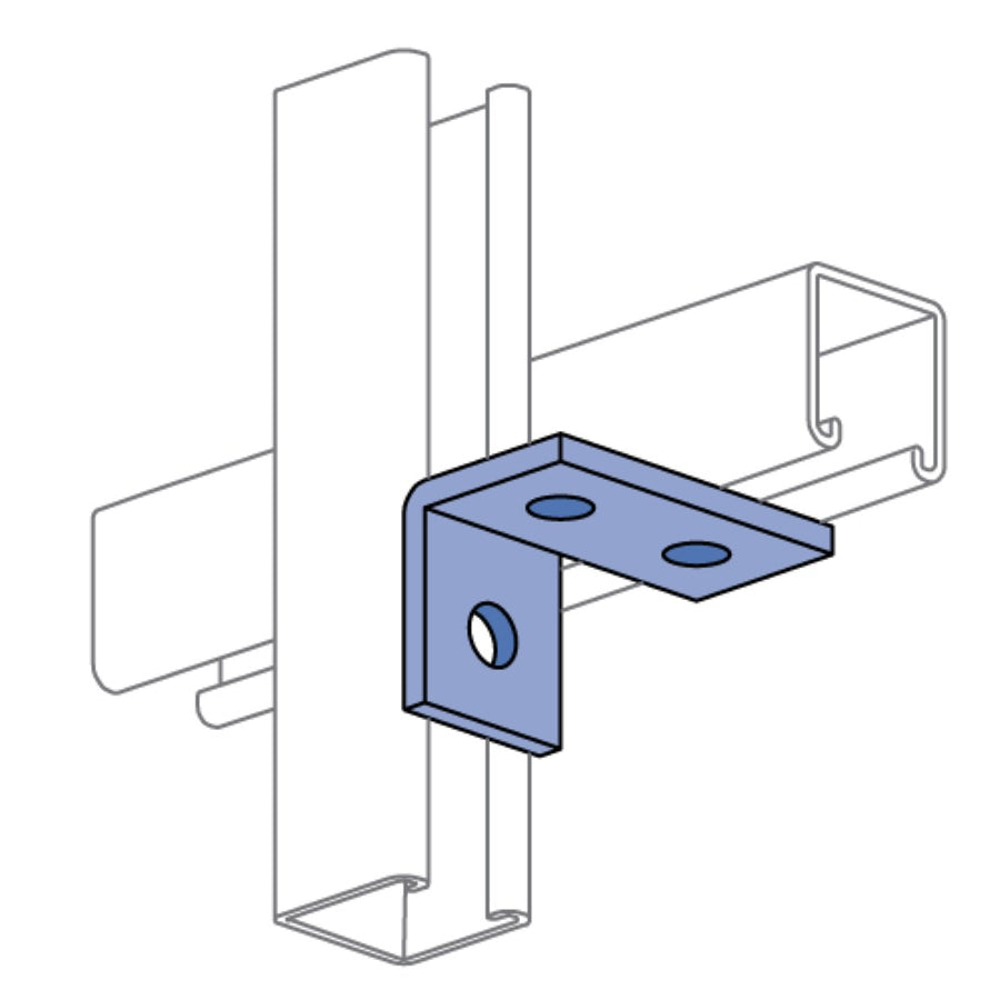 Unistrut 3 Hole 90 Degree Right Side Channel Bracket