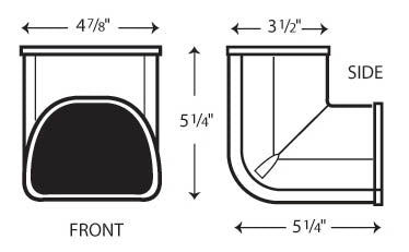 Fortress 90 Degree 4.5" White Inside Vertical Elbow