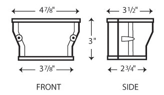 Fortress 3.5" to 4.5" White Reducer