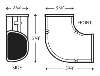 Fortress 90 Degree 3.5" Ivory Flat Elbow