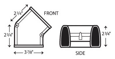 Fortress 45 Degree 3.5" White Flat Elbow