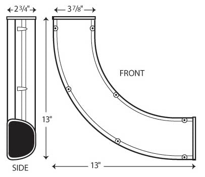 Fortress 90 Degree 3.5" White Sweep Elbow
