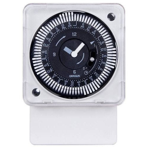 Grasslin Electromechanical Time Switch | 120 VAC | 7 Day Time Control | SPDT