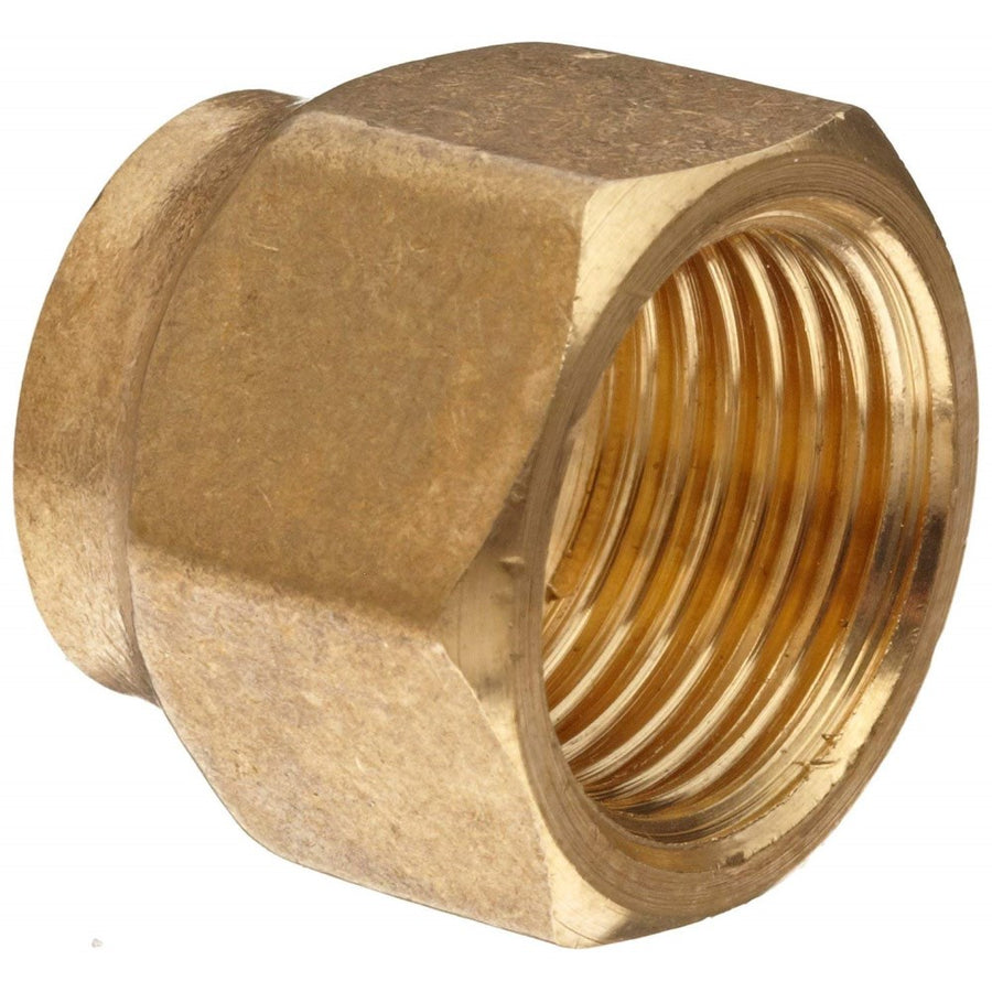 1/4" Female Flare X OD Brass Short Forged Flare Nut