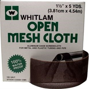 Whitlam 1-1/2" X 5 Yard 180 Grit Waterproof Open Mesh Cloth
