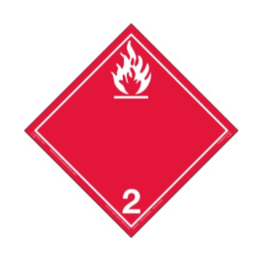 Flammable Gas Hazmat Label