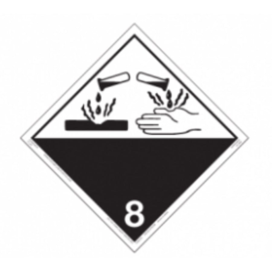 Corrosive Hazmat Label
