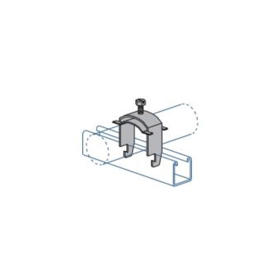 1 Piece 1-5/8" OD Electrogalvanized Saddle Pipe Clamp