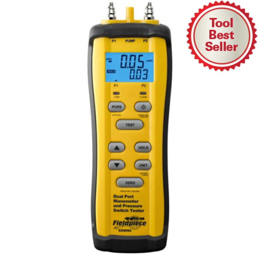 Fieldpiece Dual Port Digital Manometer and Pressure Switch Tester