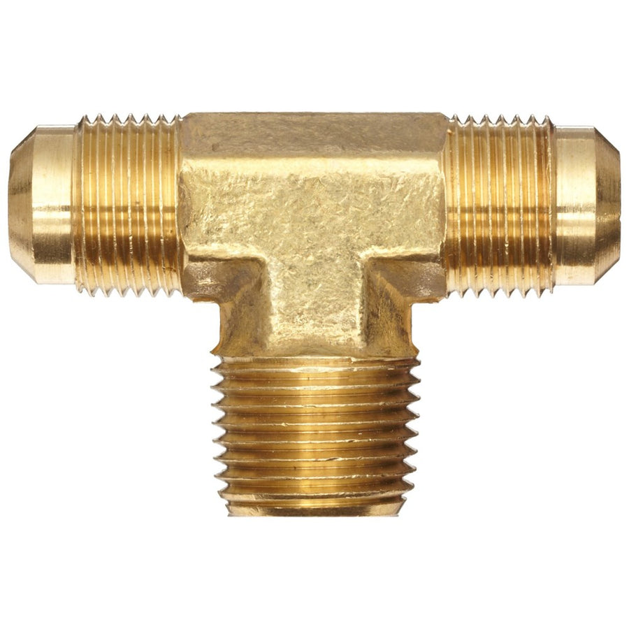 1/4" Flare X 1/4" Flare X 1/8" MPT Brass Male Pipe Branch Tee