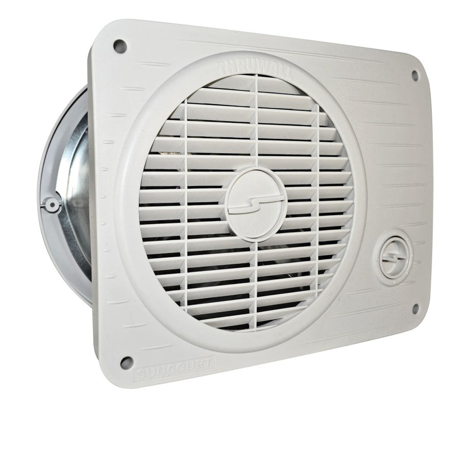 Suncourt Thru the Wall Room to Room Fan | 12-1/2" X 10" Front | 115 V | Bare Wire Leads