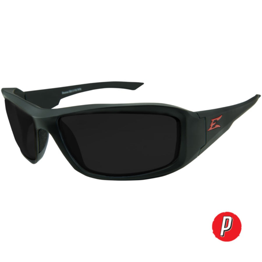 Brazeau Polarized Smoke Lens Black Frame Safety Glasses