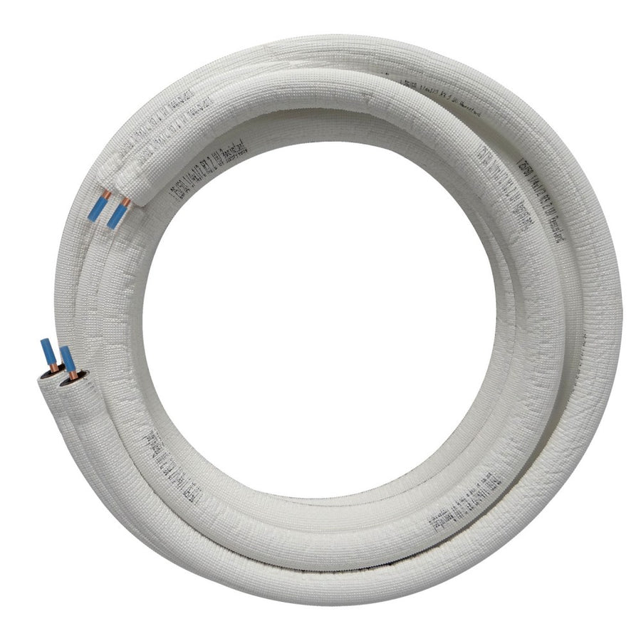EZ-Pull 1/4" X 5/8" X 25' White Mini-Split Line Set without Flare Nut