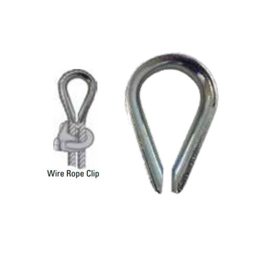 1/4" Zinc Plated Steel Wire Rope Thimble